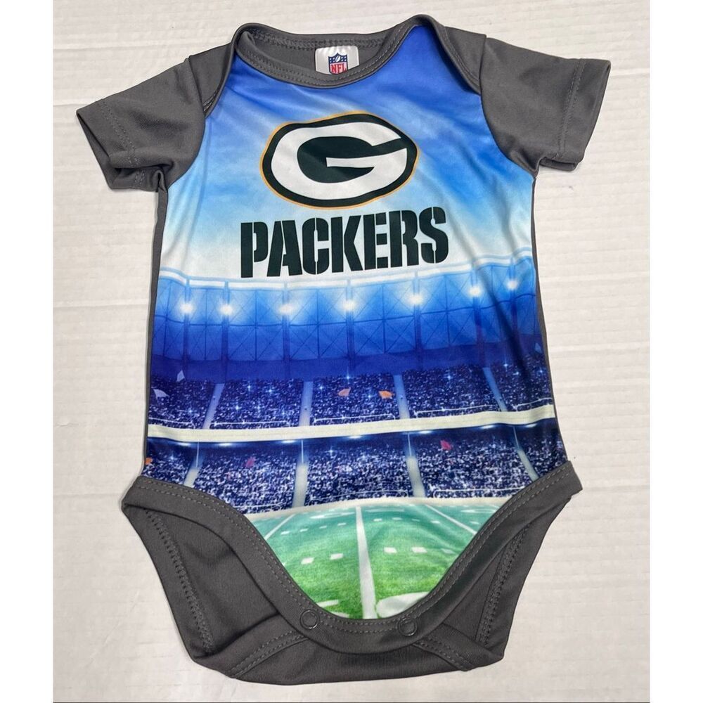 Team Apparel Green Bay Packers Bodysuit Boys Size 0/3 Months